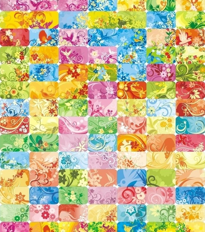 时尚花纹背景名片 卡片图片