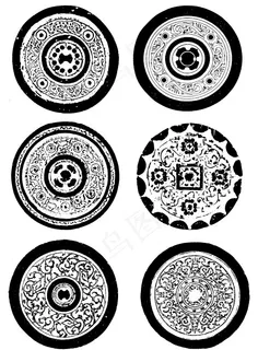 传统吉祥圆盘团花