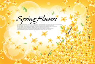 小树黄色春天背景图