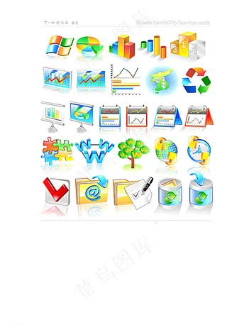 金融统计类图标矢量素材图片