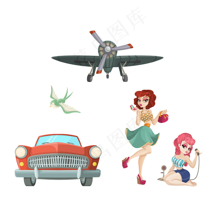 花鸟矢量图
