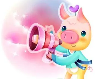 2007最新韩国新春情侣猪矢量图2...