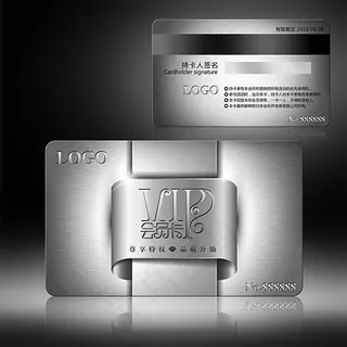 VIP铂金卡银卡会员卡模板