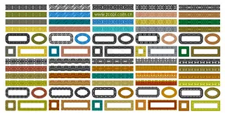 经典的各种材料的花边－1系列矢量