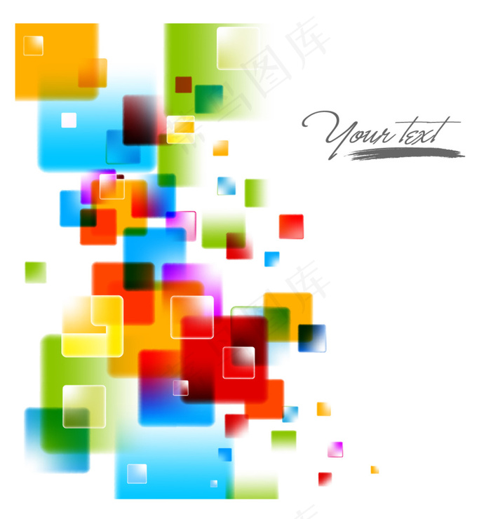 彩色多边形卡片