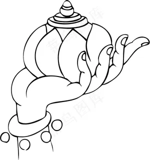 75佛教佛手AI格式矢量素材