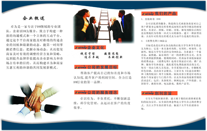 精品卓为传媒折页图片cdr矢量模版下载