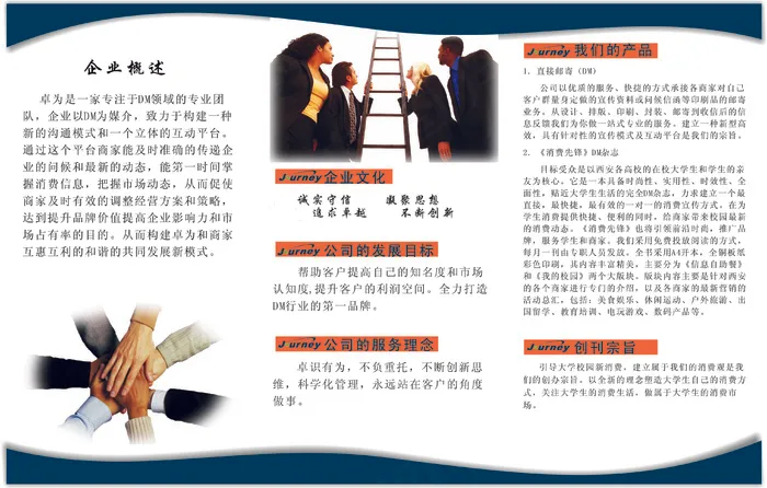 精品卓为传媒折页图片cdr矢量模版下载