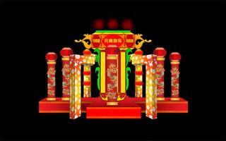 传统龙柱元宵节花灯
