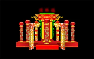 传统龙柱元宵节花灯