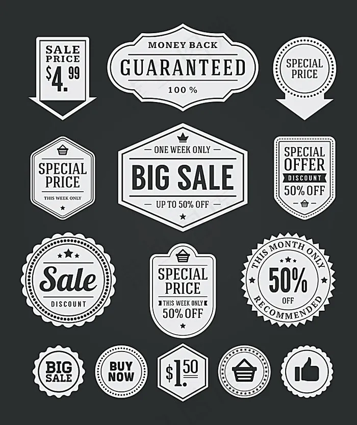 怀旧促销标签eps,ai矢量模版下载