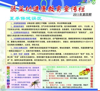 夏季健康教育宣传栏图片