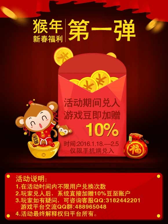 猴年活动福利psd模版下载