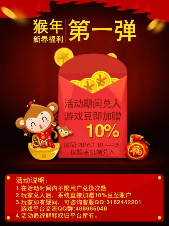猴年活动福利psd模版下载