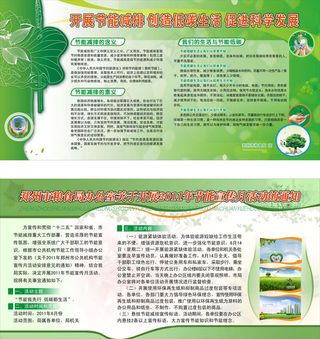 节能减排展板矢量素材