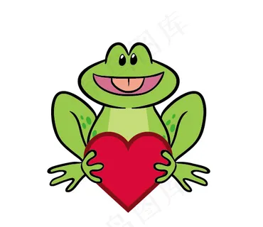 捧着红心的青蛙