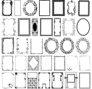 欧洲经典花边装饰线条图片