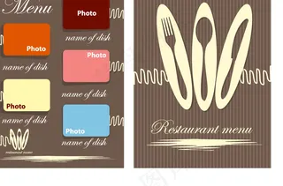 矢量素材餐馆菜谱封面