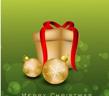 圣诞礼盒贺卡设计矢量