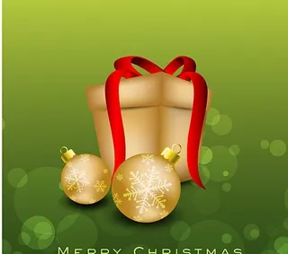 圣诞礼盒贺卡设计矢量