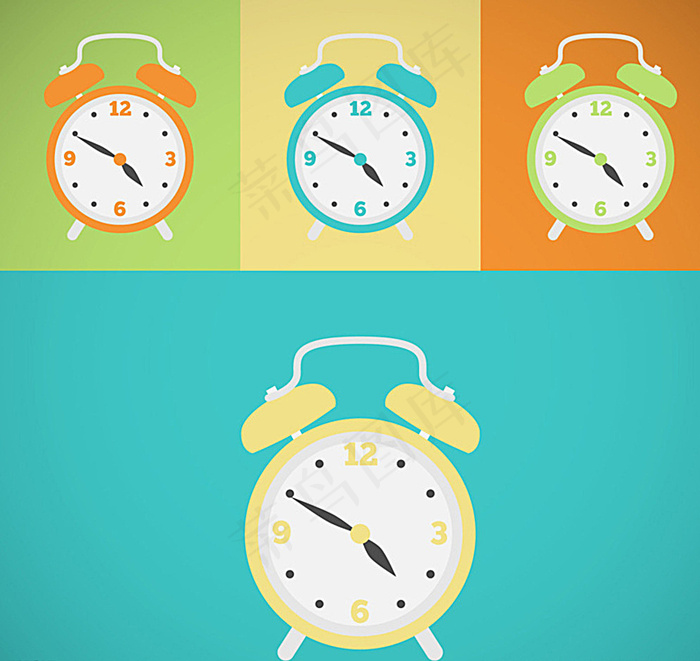 彩色闹钟图片