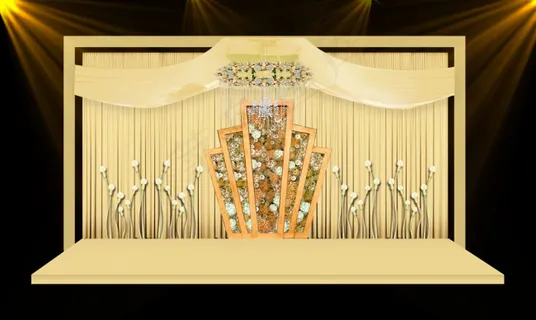 香槟色婚礼迎宾区