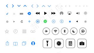 简洁图标集合PSD分层素材