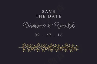 欧式花纹请柬名片