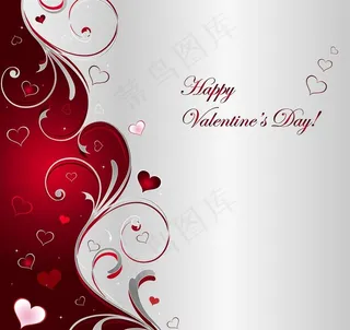 欧式花纹 情人节背景图片