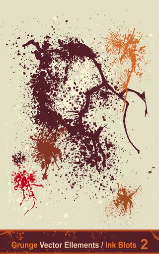 墨迹动感线条矢量图下载