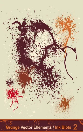 墨迹动感线条矢量图下载