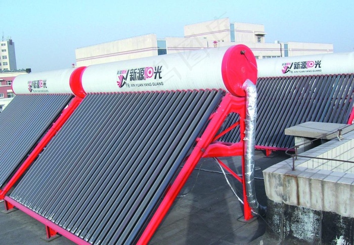 太阳能热水器安装新源图片