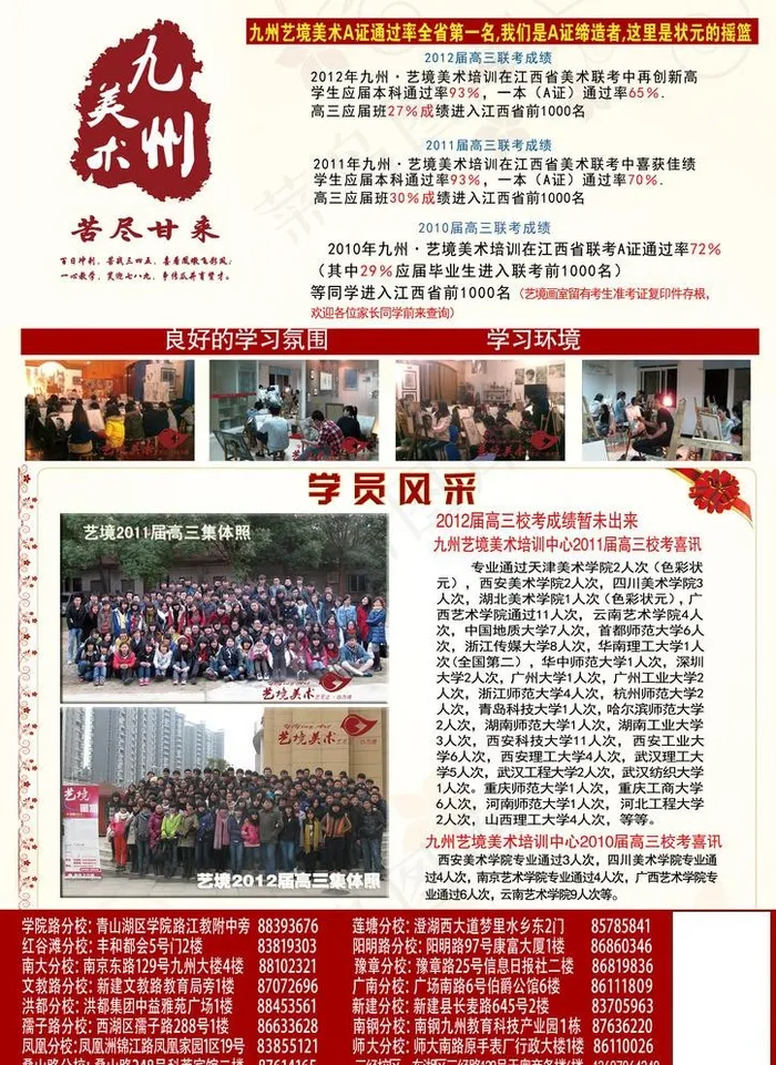 九州教育美术培训(2480X3508(DPI:300))psd模版下载