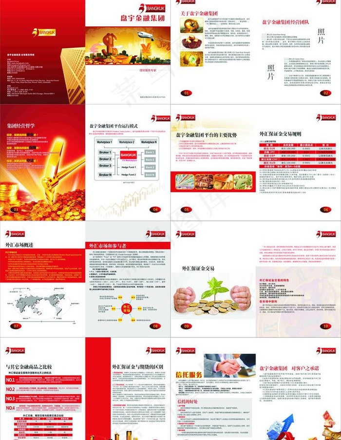 金融投资画册图片cdr矢量模版下载