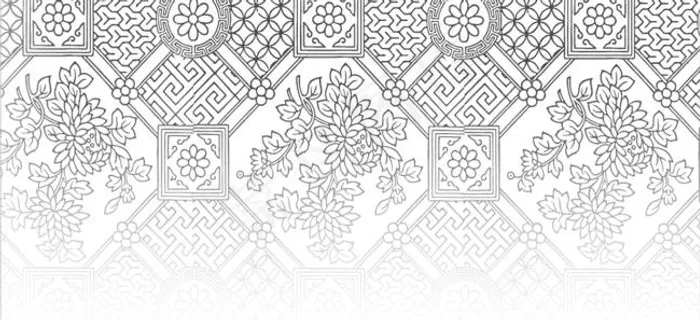 中式风格背景花纹ps抠图素材