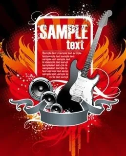 音乐潮流元素矢量