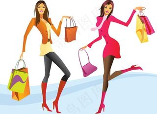 购物女孩图片