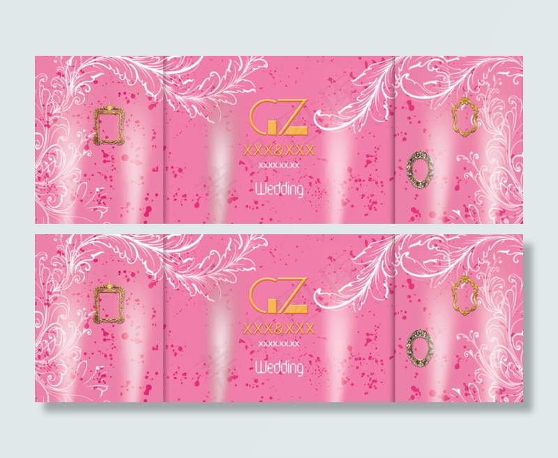 粉色婚礼背景(9921X3425(DPI:30))psd模版下载