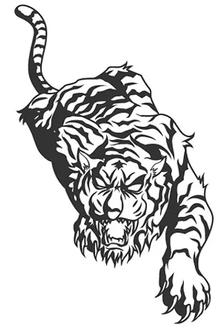 凶猛的老虎矢量素材