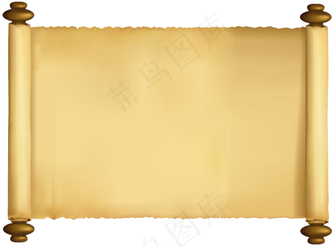 古老圣旨卷轴海报PNG背景免扣素材