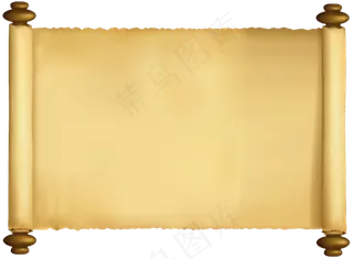 古老圣旨卷轴海报PNG背景免扣素材