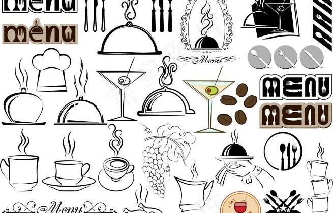 咖啡coffee图片eps,ai矢量模版下载