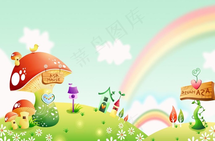 彩虹系列（蘑菇标识牌）图片