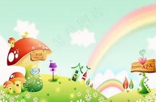 彩虹系列（蘑菇标识牌）图片
