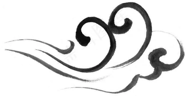 水墨云纹psd模版下载