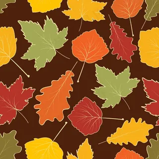 秋天树叶的无缝模式