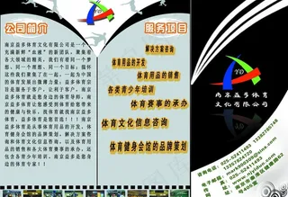 羽毛球 篮球 培训宣传三折页图片