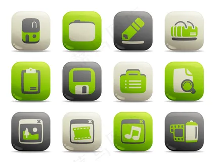 简单网页应用图标矢量图 AI