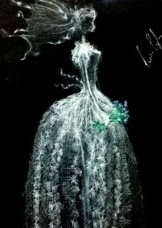 抹胸篷篷裙设计图