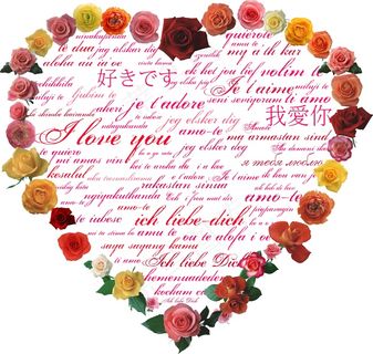 心形鲜花创意图案